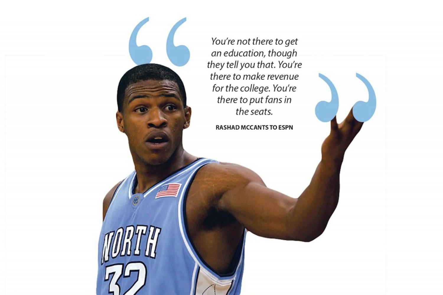 Last Friday, Rashad McCants — former UNC basketball player and a member of the 2005 national championship team — gave an interview with ESPN's "Outside the Lines" and discussed his academic experience at UNC.