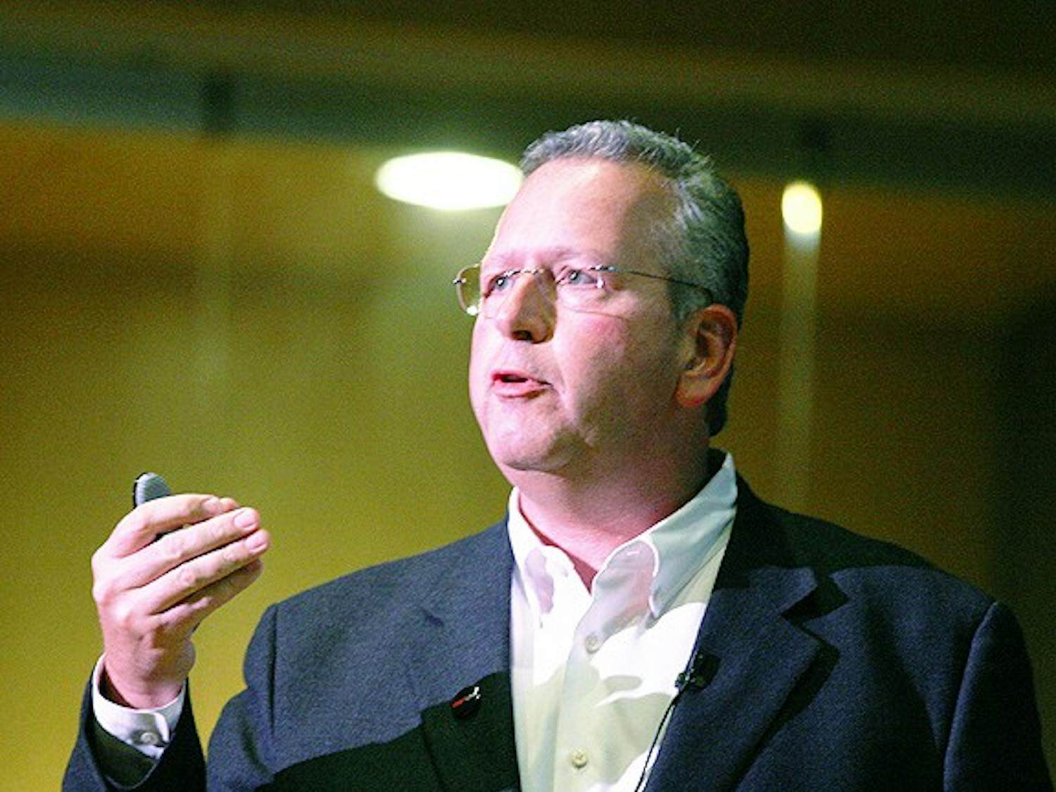 	Joseph Desimone speaks at the TEDxUNC conference in early 2012.