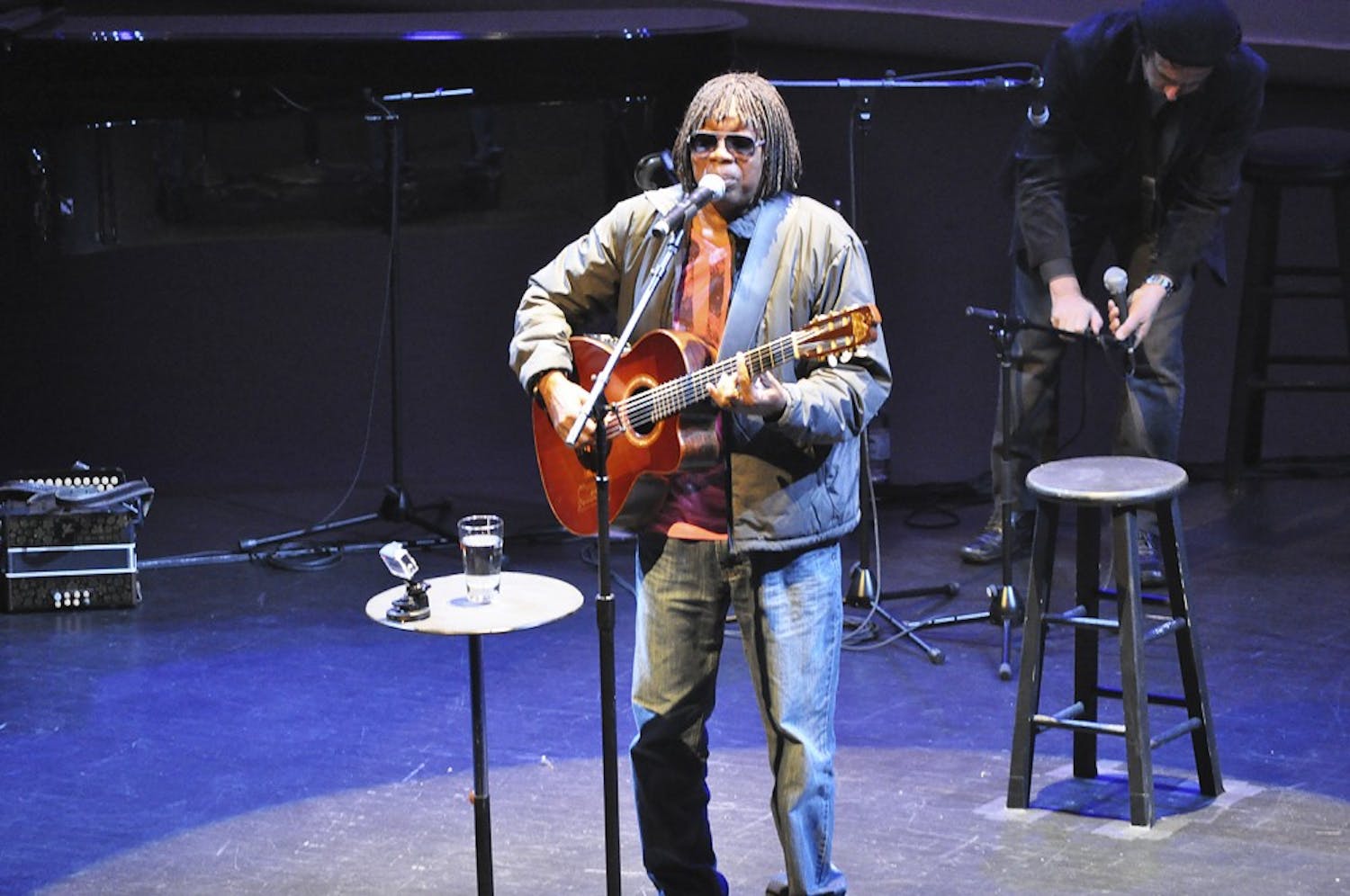 Milton Nascimento, the influential Brazilian singer-songwriter known for fusing Africanized jazz with Latin-American folk, performed at Memorial Hall on Saturday night.