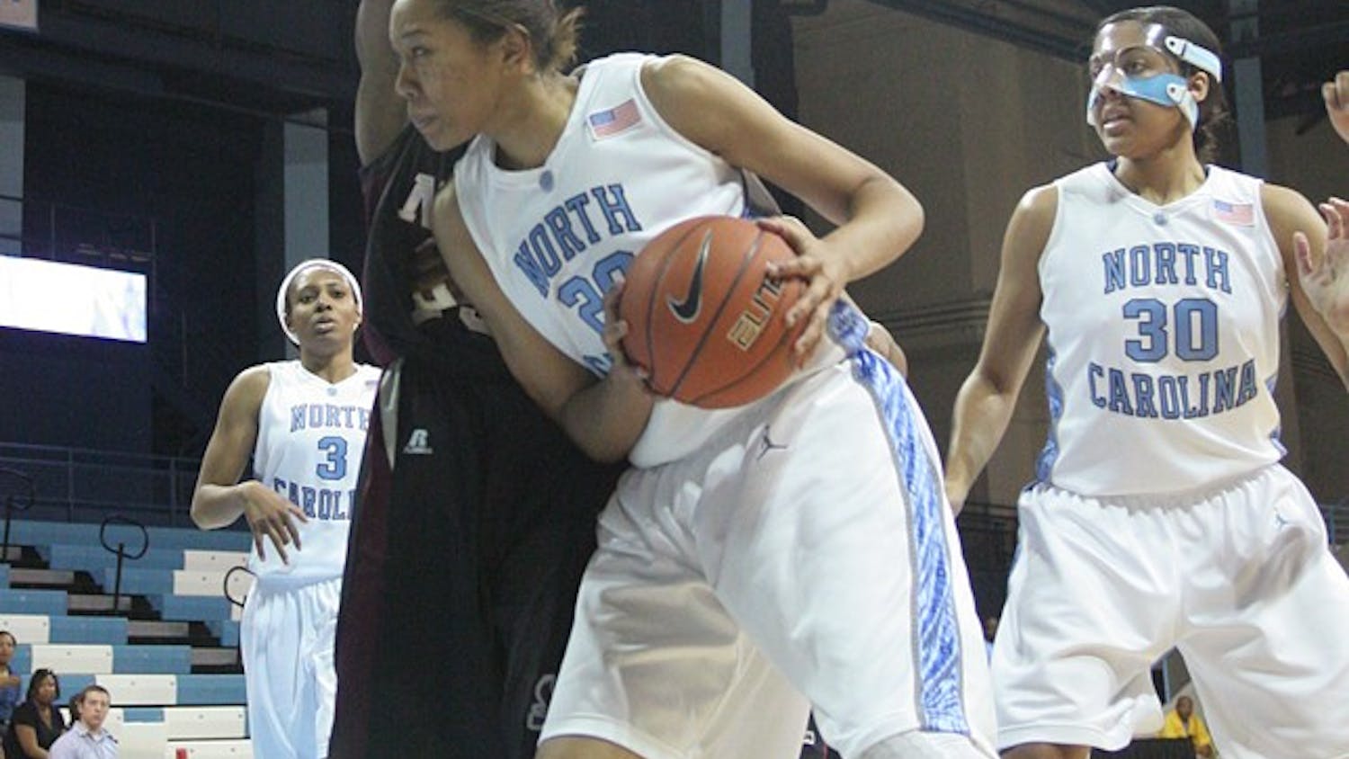 Sophomore Chay Shegog attempts a shot in the second half of UNC’s game against N.C. Central. DTH/Rachel Will