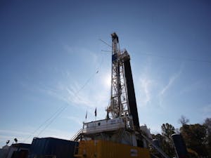A hydraulic fracturing, or fracking, rig is seen Oct. 17, 2011, on the Utica Shale formation in Ohio. TNS/Gus Chan