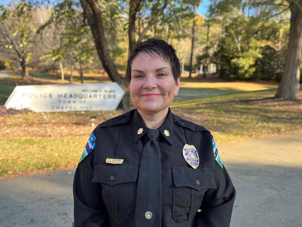 <p>Chapel Hill police chief Celisa Lehew poses outside of the Chapel Hill Police Department. <br>
Photo Courtesy of the Town of Chapel Hill.</p>