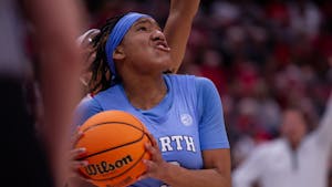 UNC junior guard Kennedy Todd-Williams (3) shoots the ball during the game against Ohio State in the second round of the NCAA Women's Basketball Tournament at the Schottenstein Center in Columbus, Ohio on Monday, March 20, 2023.