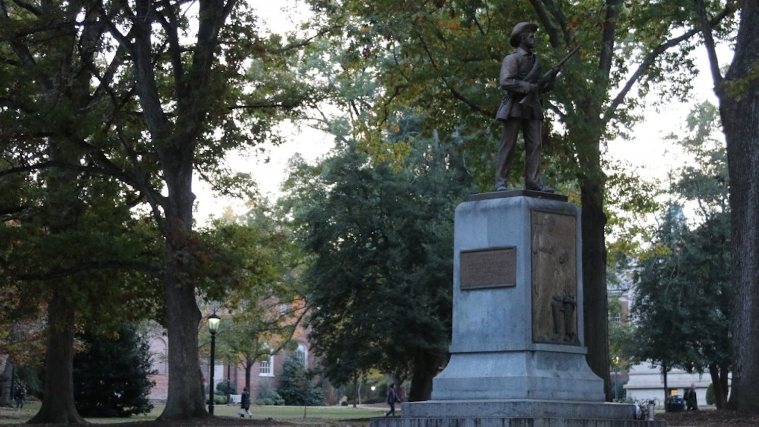 Silent Sam was located on McCorkle Place in Chapel Hill.&nbsp;
