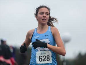 Erin Edmundson races in the women's 6k during the NCAA Southeast Regional Championships at Winthrop University in Rock Hill, SC on Friday, Nov. 9 2018.