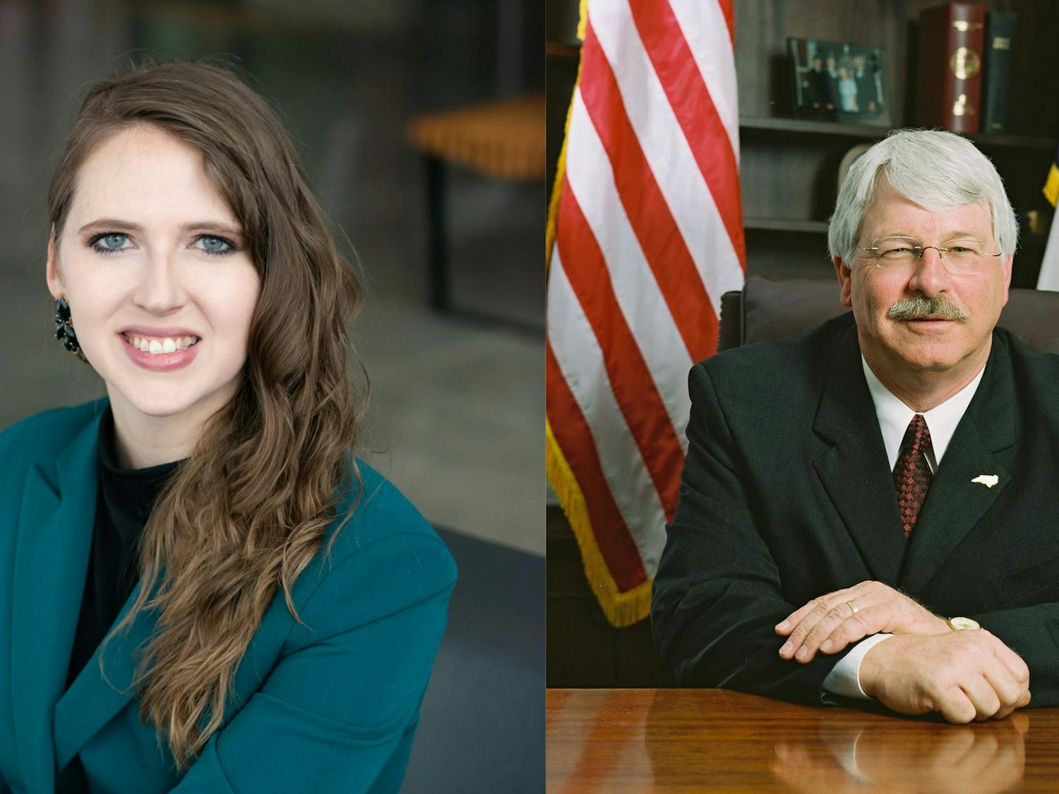 Democrat Jenna Wadsworth (left) and incumbent Republican Steve Troxler (right) are the candidates for N.C. Commissioner of Agriculture. Photos courtesy of Wadsworth and Troxler.