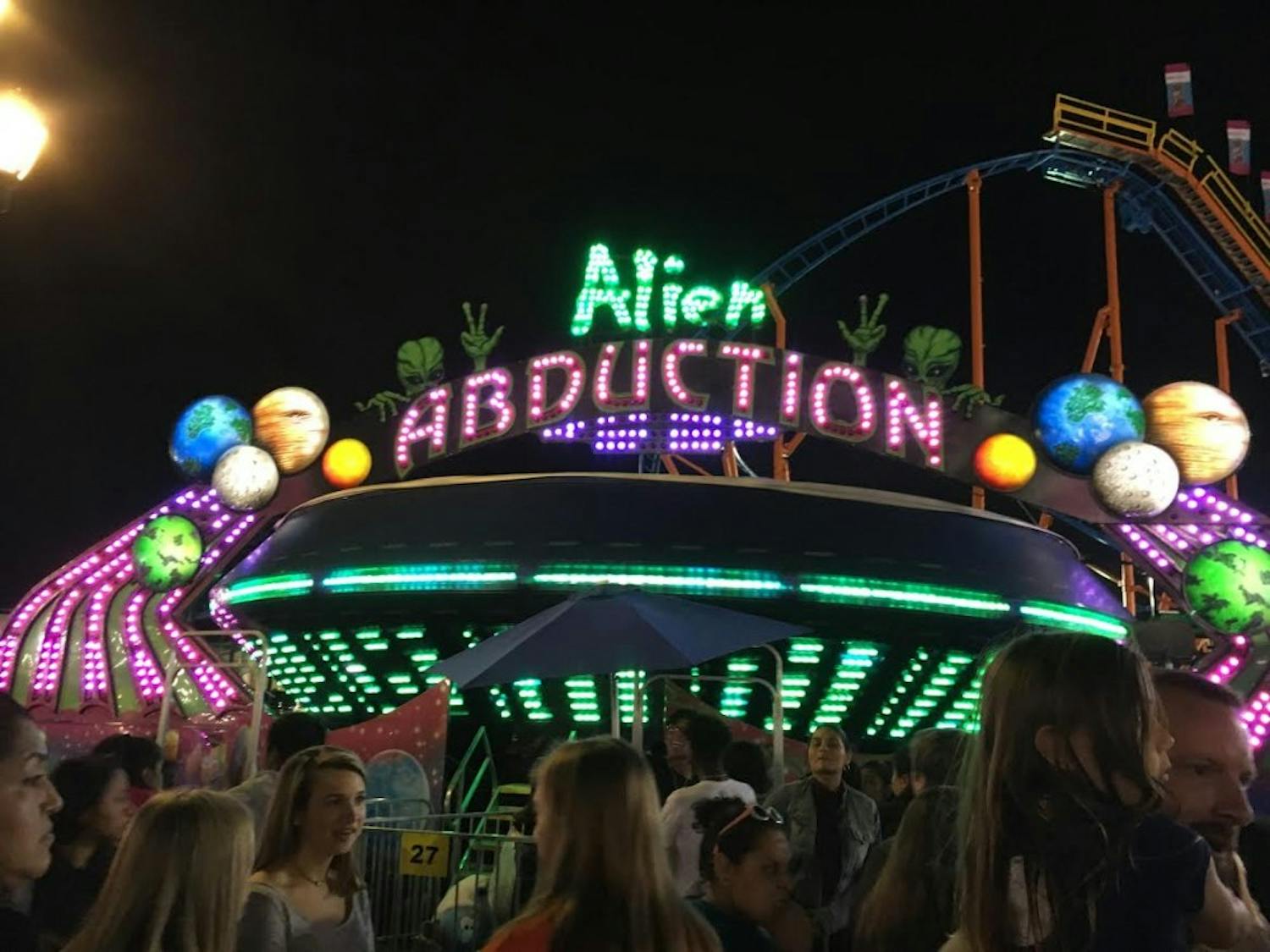 Alien Abduction is one of many attractions at the NC State Fair.