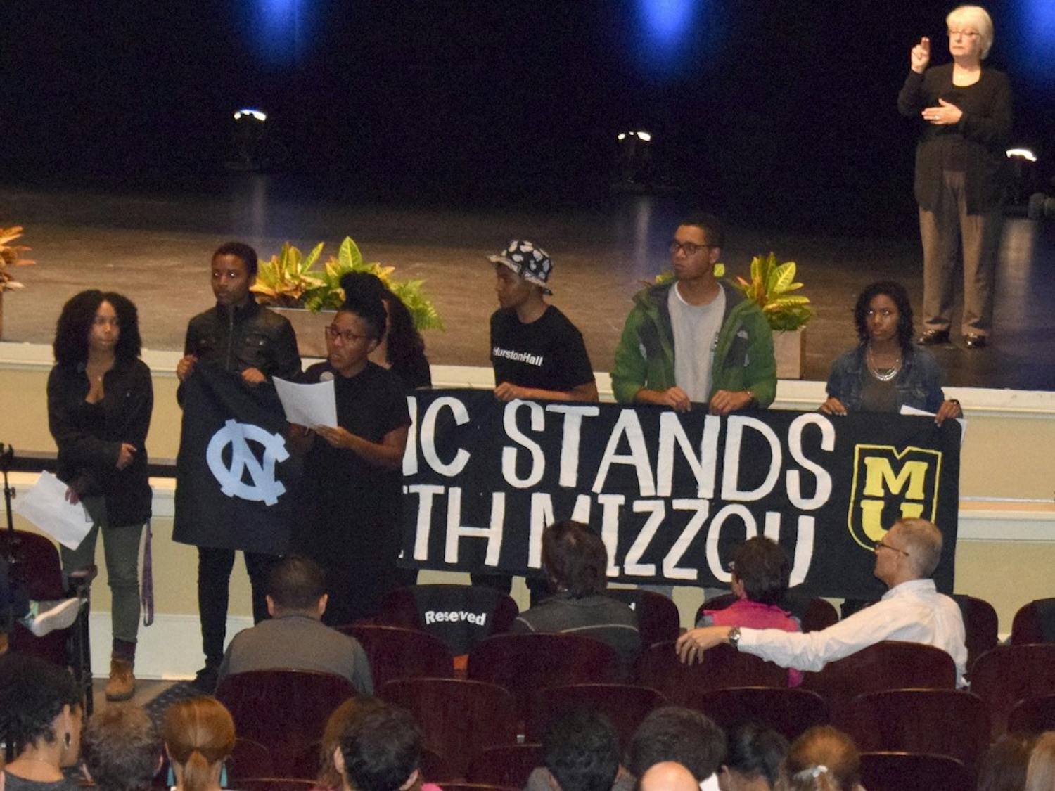 On November 19th UNC held a town hall meeting on race and inclusion at the university. 