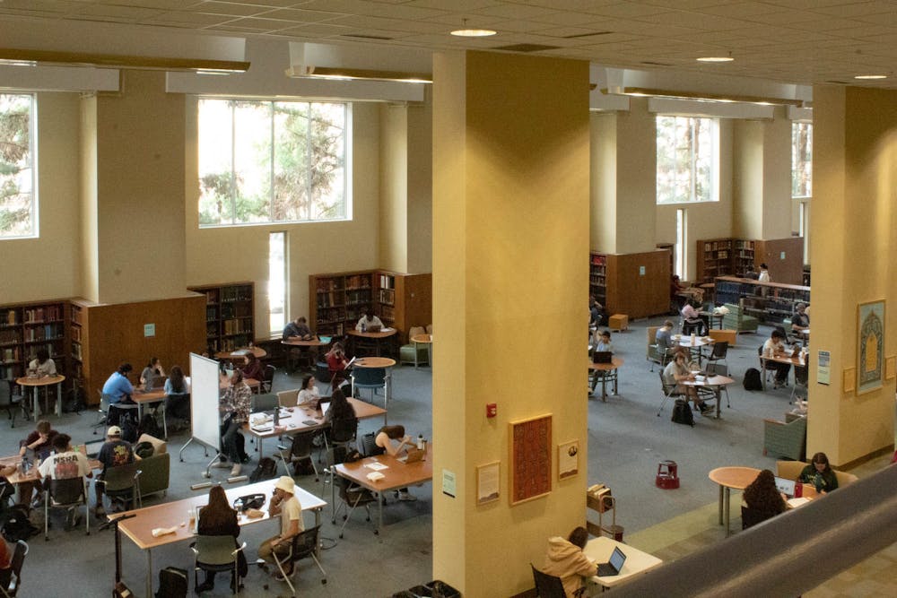 <p>Students study in Davis Library on Monday, March 6, 2022.</p>