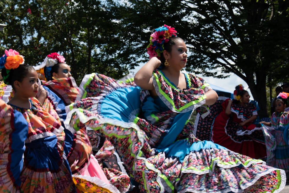 Members of Alma Peruana participate in a traditional Peruvian dance during the Seventh Latin American Festival in Carrboro on Aug. 27, 2022.
Photo Courtesy of Susie Webb.