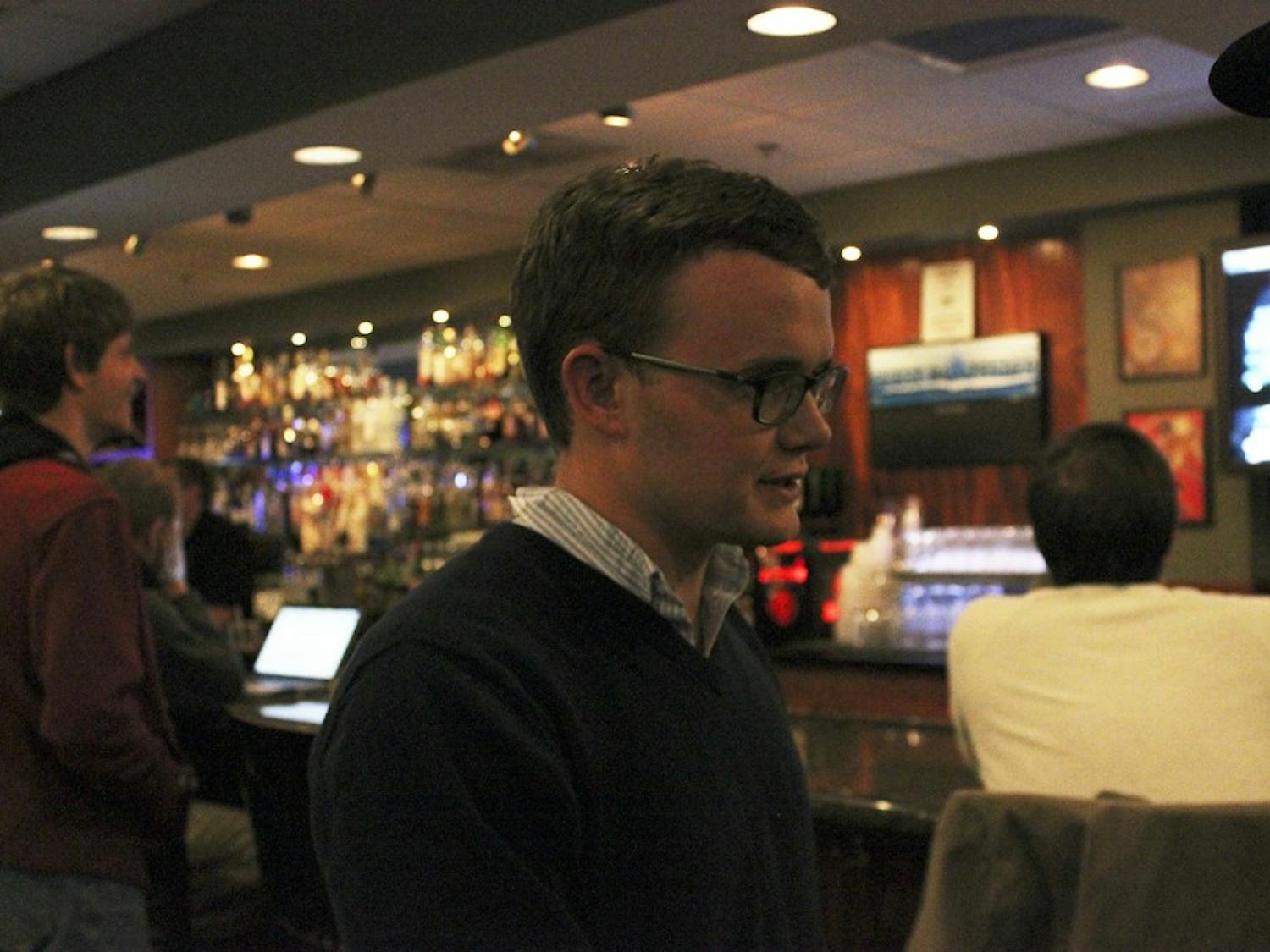 Wilson Parker is attending the Orange County Democrats and Youth Democrats watch party for the 2014 midterm elections at R&R Grill Nov, 4. Wilson parker is the President of the Young Democrats at Chapel Hill. 