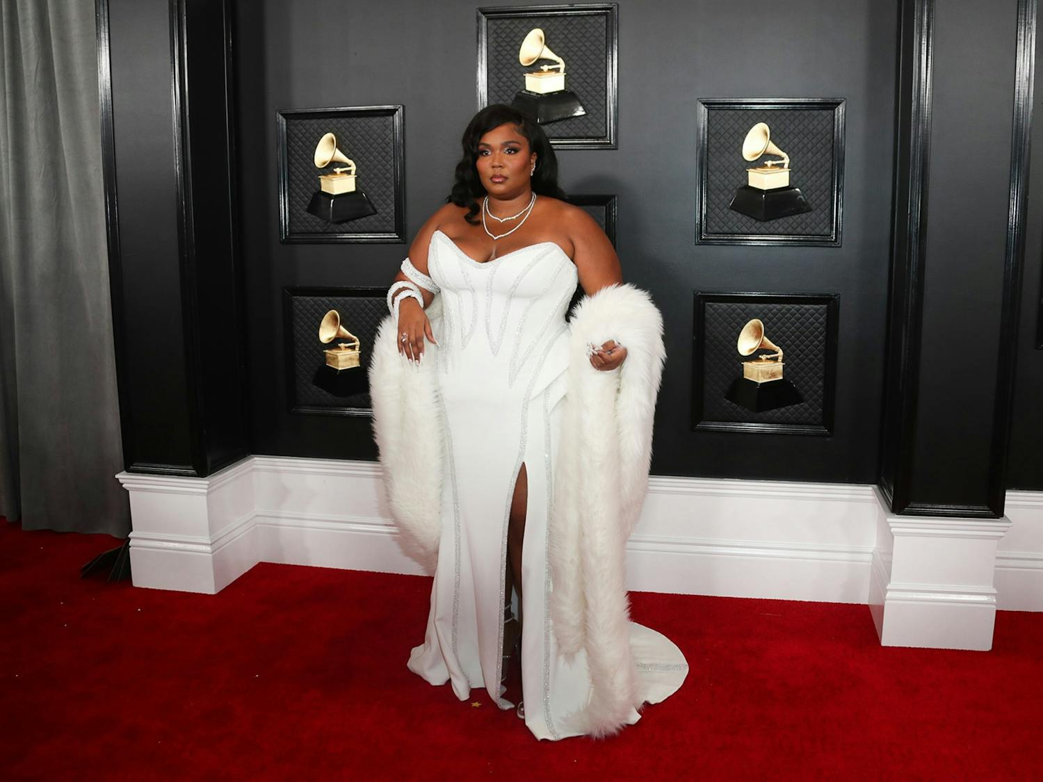 Lizzo arrives for the 62nd Grammy Awards at Staples Center in Los Angeles on Sunday, Jan. 26, 2020. Photo courtesy of Allen J. Schaben/Los Angeles Times/TNS