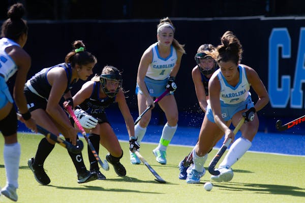 7db13163 c8e8 4f06 8414 9be7653c03a6.sized - UNC field hockey staves off upset attempt in 5-4 OT win over Duke - The Tar Heels haven't lost a game at home since 2017 and remain a perfect 27-0 in their new stadium. But Sunday, in a nonconference game that carried no weight other than pride, that streak appeared to be in jeopardy.
