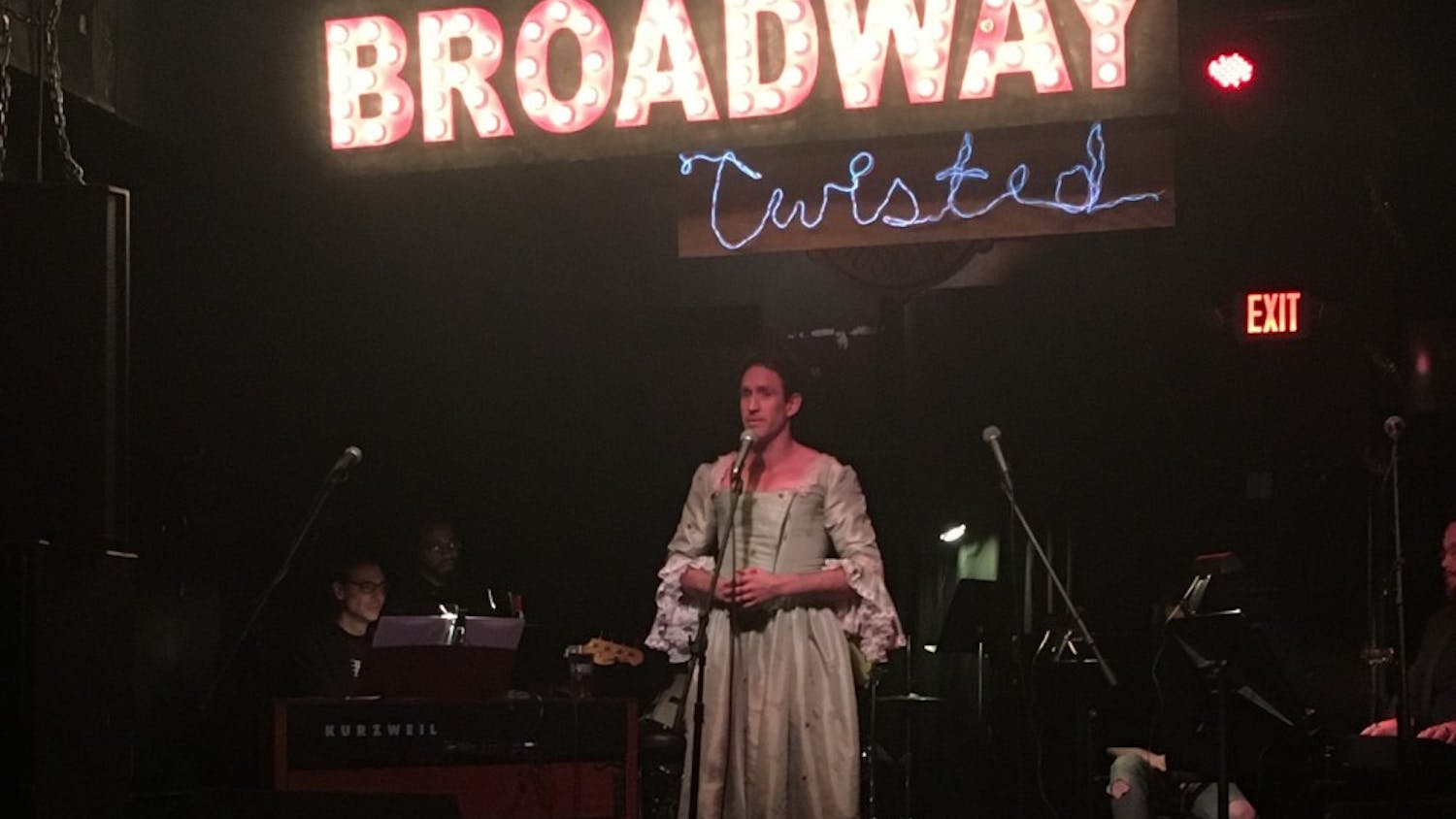 Schuyler mastain performs "Burn" from Hamilton at Local 506 on Monday to help raise awareness for HIV/AIDS with Broadway Twisted.