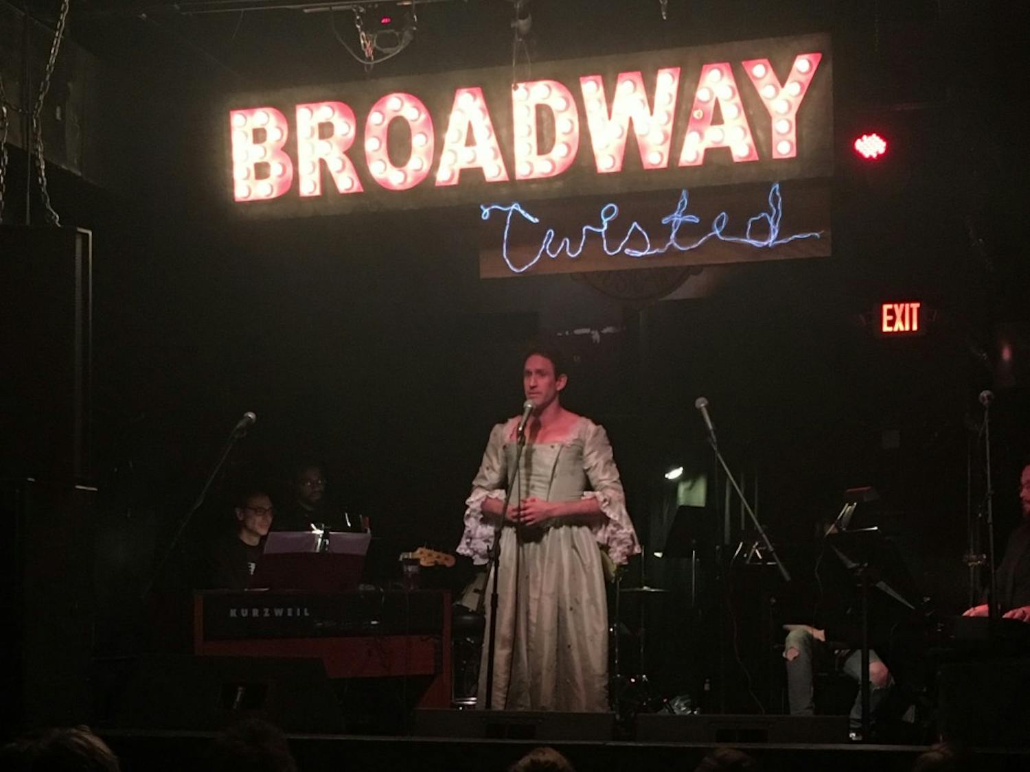 Schuyler mastain performs "Burn" from Hamilton at Local 506 on Monday to help raise awareness for HIV/AIDS with Broadway Twisted.