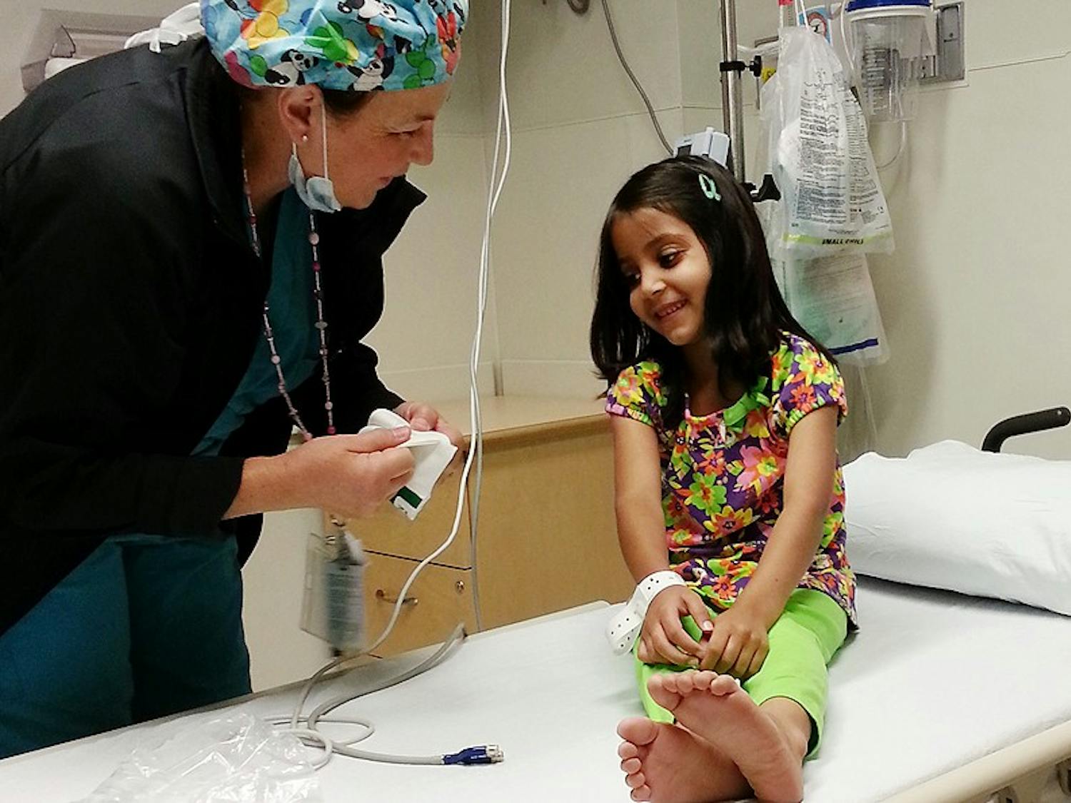 	Chapel Hill resident Rita Bigham and her husband are helping fund surgery for 8-year-old Maryam. Courtesy of Ashley Lewis.