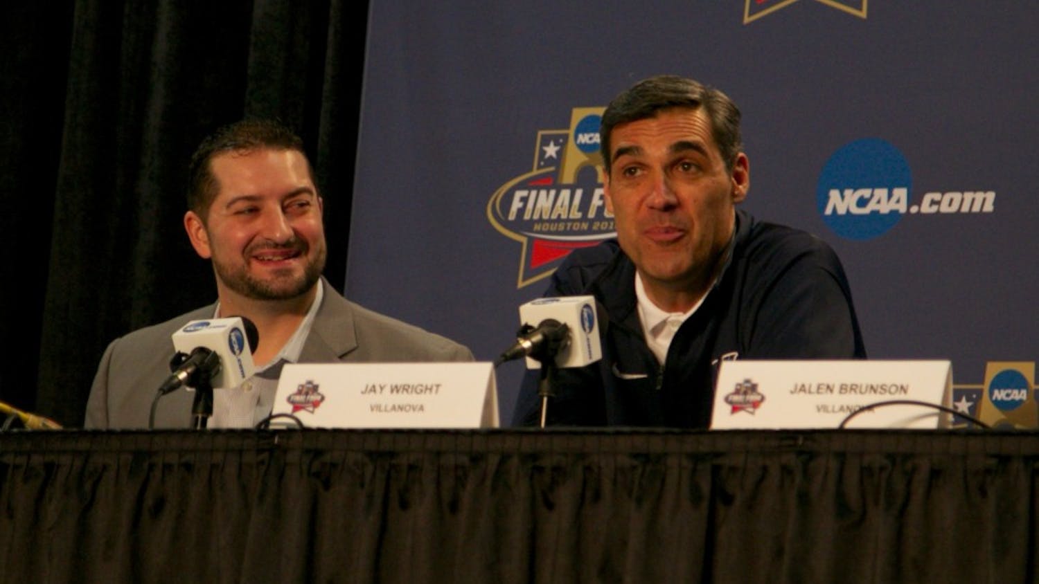 Villanova head coach Jay Wright answers questions about his coaching during a press conference on Sunday.