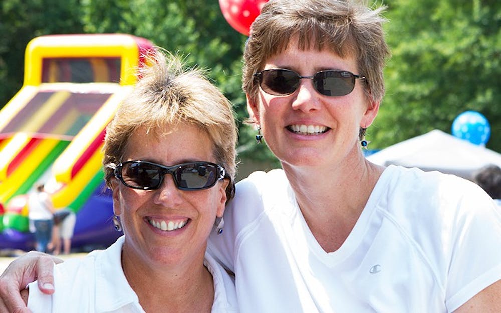 	Alicia Stemper, right, and Lydia Lavelle became domestic partners in 2011.

	Photo courtesy of Avery Stemper.