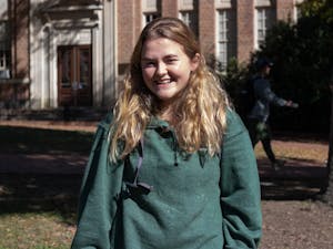 Sophomore economics and human development double major Sarah Ward discusses why PHIL 164 is her favorite class outside of her major on Monday, Nov. 4, 2019. Ward says it was interesting to talk about real-world issues as well as the ethical issues surrounding them.
