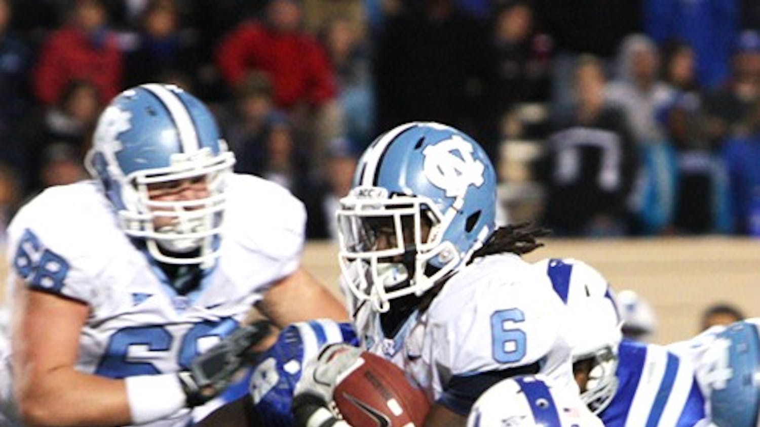 Tailback Anthony Elzy waited his entire career for the game he had against Duke. During the past three games, Elzy has totaled 531 all-purpose yards for the Tar Heels.