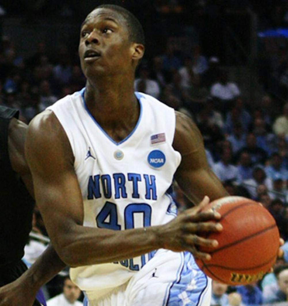 	<p>Harrison Barnes has tallied 46 points and 18 rebounds in his first two <span class="caps">NCAA</span> tournament games.</p>