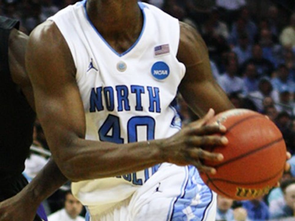 	Harrison Barnes has tallied 46 points and 18 rebounds in his first two NCAA tournament games.