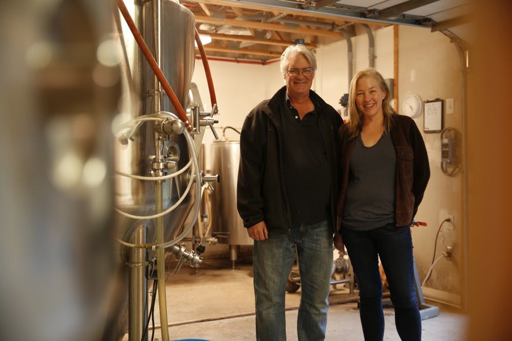 <p>Tim Harper (left) and Beth Boylan (right) are the co-founders of the Durham-based Starpoint Brewery, one of many local breweries in the area growing out of the recent explosion of brewery culture.</p>