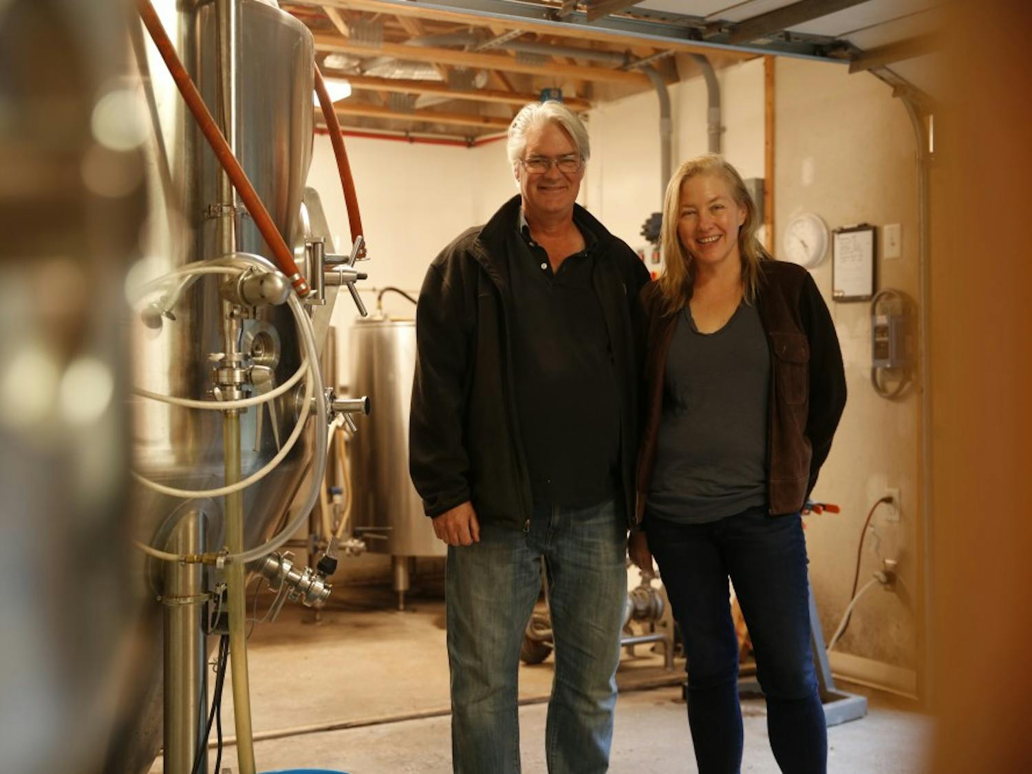 Tim Harper (left) and Beth Boylan (right) are the co-founders of the Durham-based Starpoint Brewery, one of many local breweries in the area growing out of the recent explosion of brewery culture.