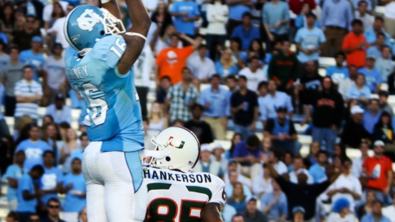 Kendric Burney picked off three passes in UNC’s 33-24 win against Miami. DTH File/Phong Dinh