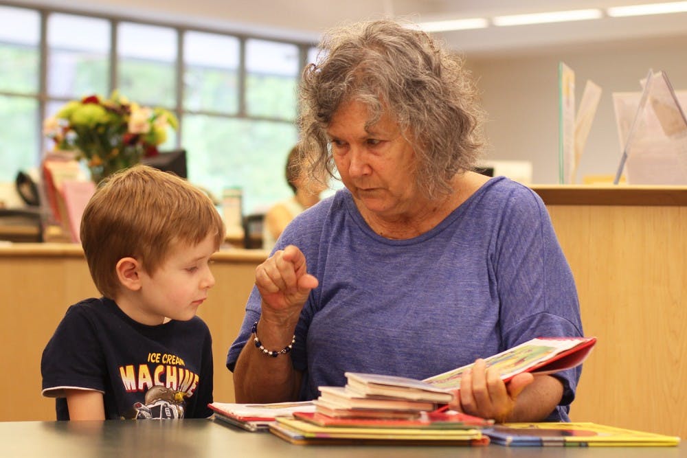 Gwen Todd and her grandson, Owen, visit the Chapel Hill Public Library often.