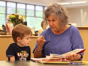 Gwen Todd and her grandson, Owen, visit the Chapel Hill Public Library often.
