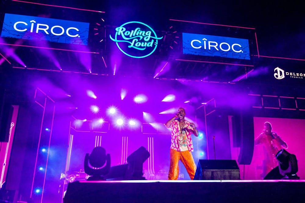 Kid Cudi performs on the Ciroc main stage during the first day of Rolling Loud Miami at Hard Rock Stadium in Miami Gardens, Florida, on July 22, 2022. (Daniel A. Varela/Miami Herald/TNS)