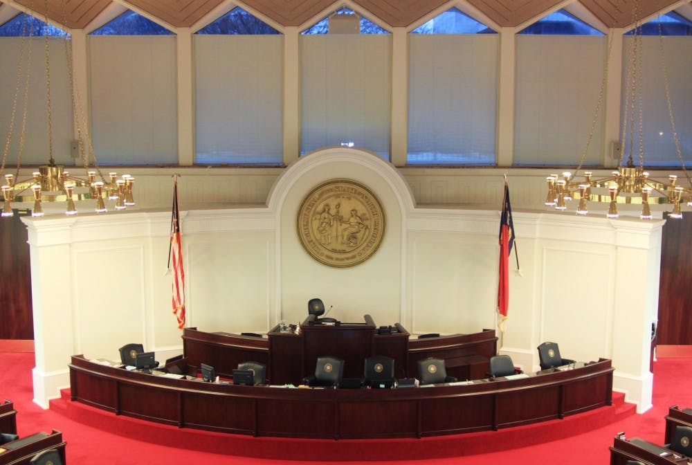 <p>The North Carolina General Assembly building is pictured in Raleigh, N.C. on Jan. 13, 2013.</p>