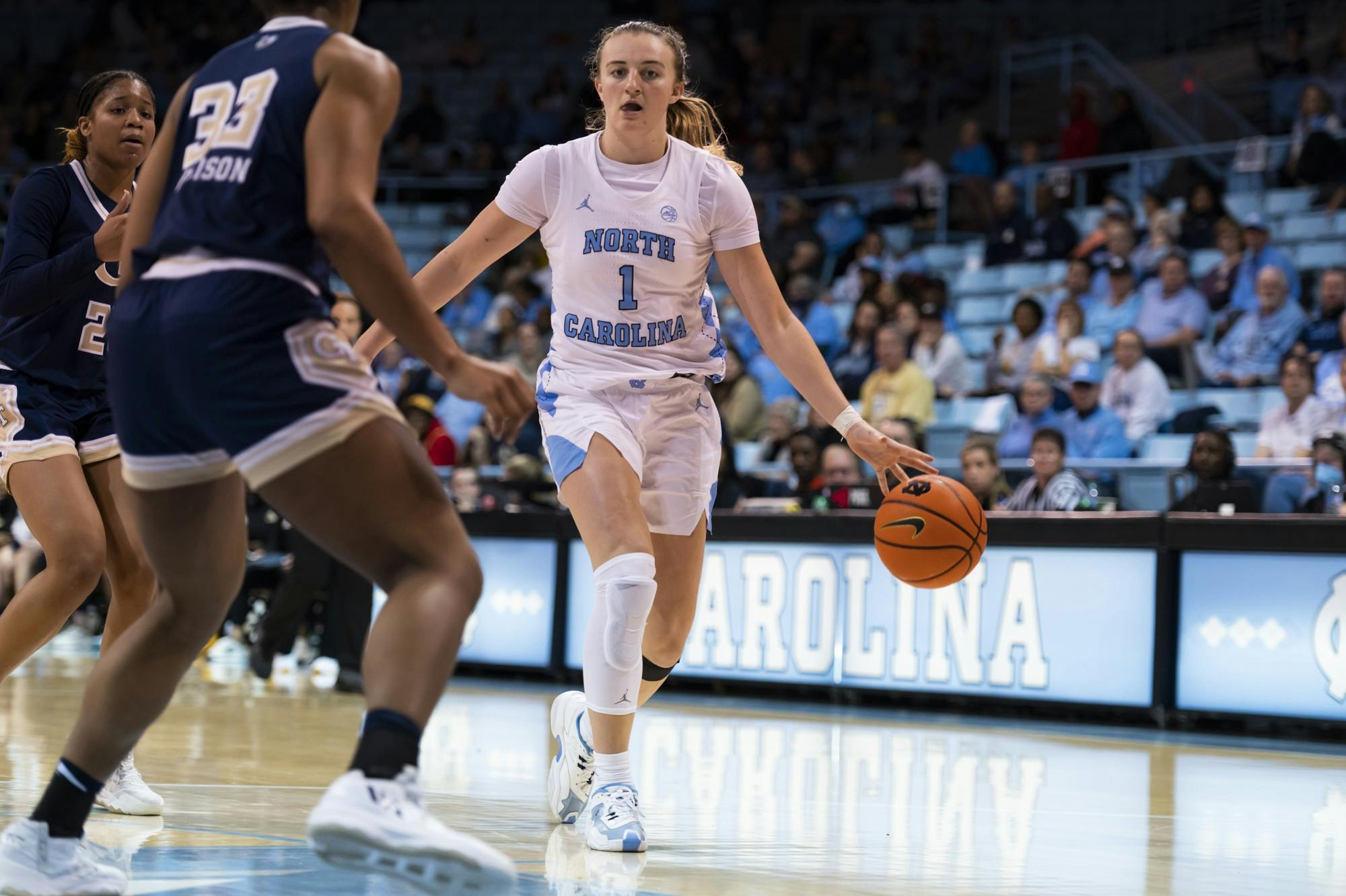 Veteran guard play sparks UNC women's basketball to 70-57 victory 