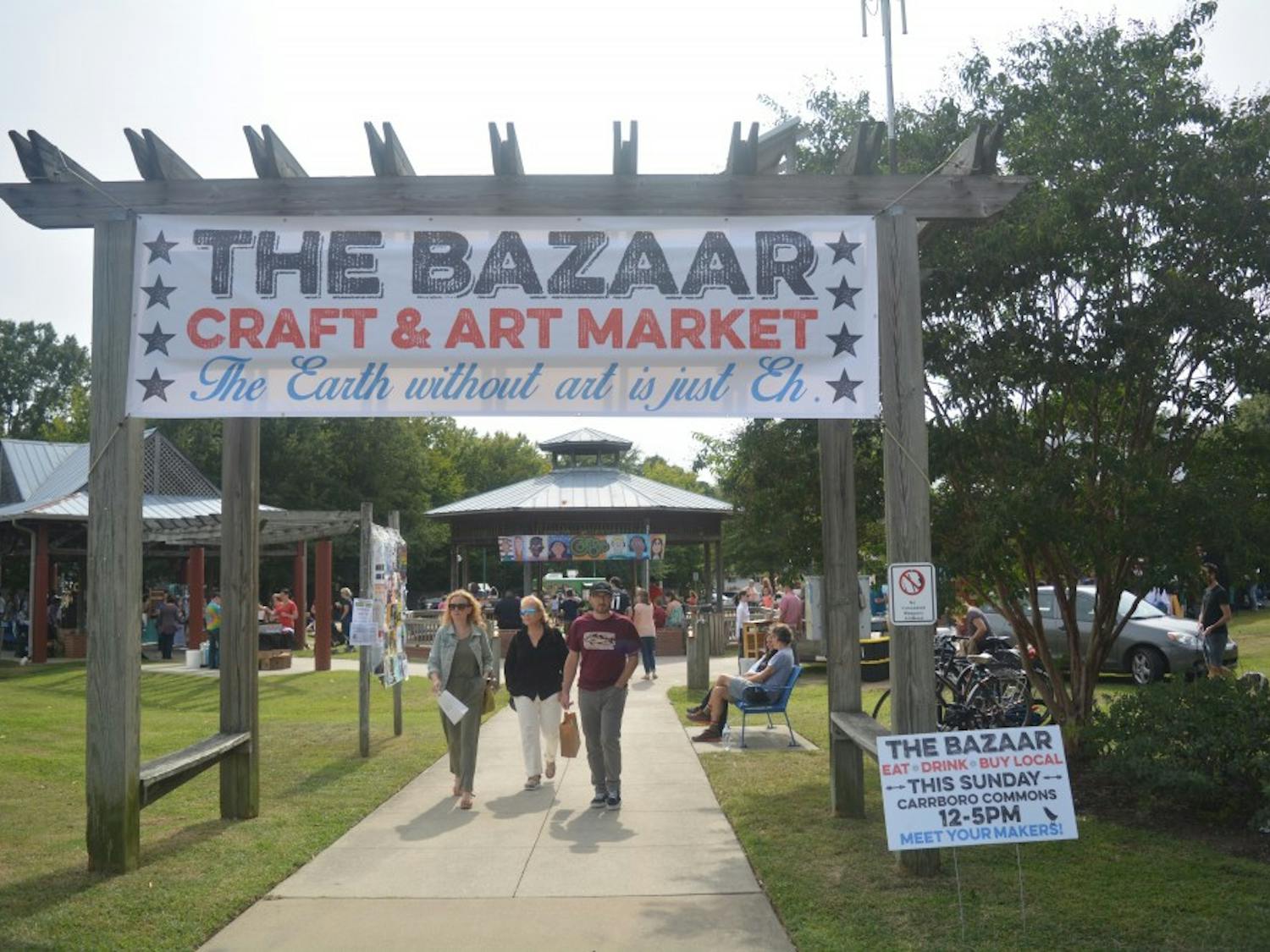 The Carrboro Bazaar Arts and Craft Market was held on Sunday afternoon where people from the community bought and sold art.
