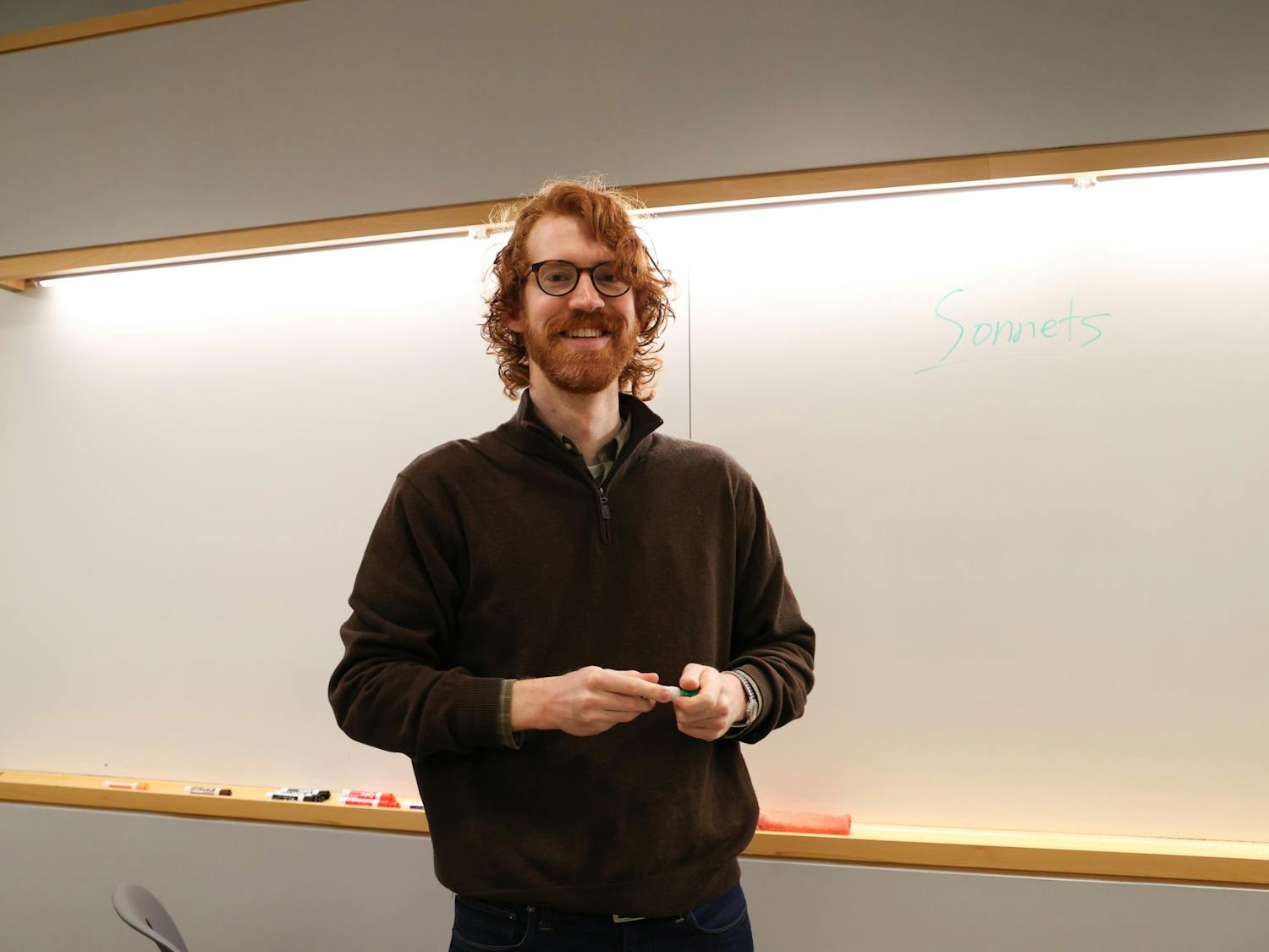 UNC Chapel hill Graduate student Theodore Nollert, President of Graduate and Professional student government, is pictured in a classroom he instructs in on Friday, Jan. 20, 2023, in Chapel Hill.