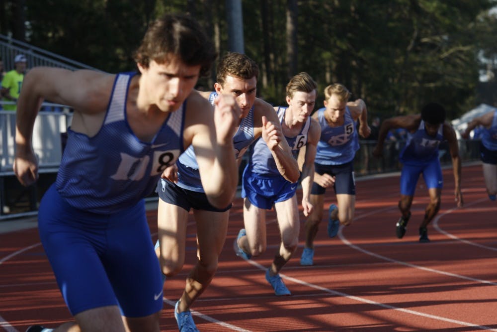 The UNC track and field team competed against Duke on Saturday, April 6, 2019, in Durham at Duke University.