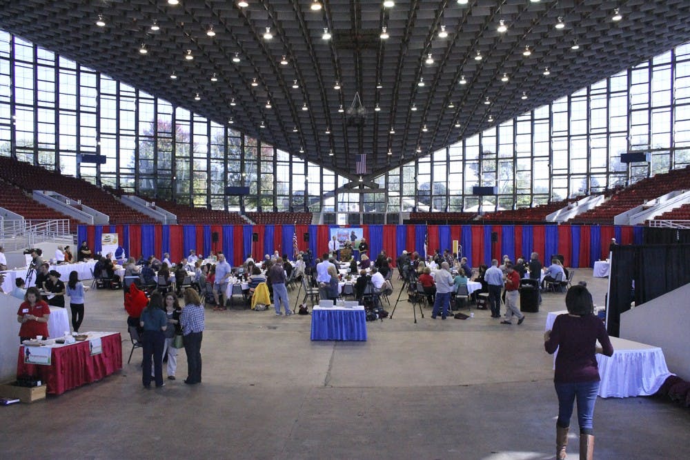 On Oct. 12, members of the media gathered in Dorton Arena in Raleigh to taste the different foods that will be available at the 2015 N.C. State Fair. Inside the arena, tasters could sample foods such as deep-fried pimento cheese, corn in a cup and deep-fried s’mores and Pop-Tarts. The fair will run from Oct. 15 to Oct. 25