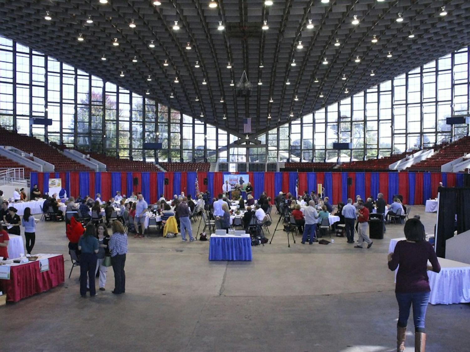 On Oct. 12, members of the media gathered in Dorton Arena in Raleigh to taste the different foods that will be available at the 2015 N.C. State Fair. Inside the arena, tasters could sample foods such as deep-fried pimento cheese, corn in a cup and deep-fried s’mores and Pop-Tarts. The fair will run from Oct. 15 to Oct. 25