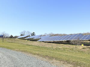 The solar panels near Maple View Farm are an example of the solar energy powered by Duke Energy.
