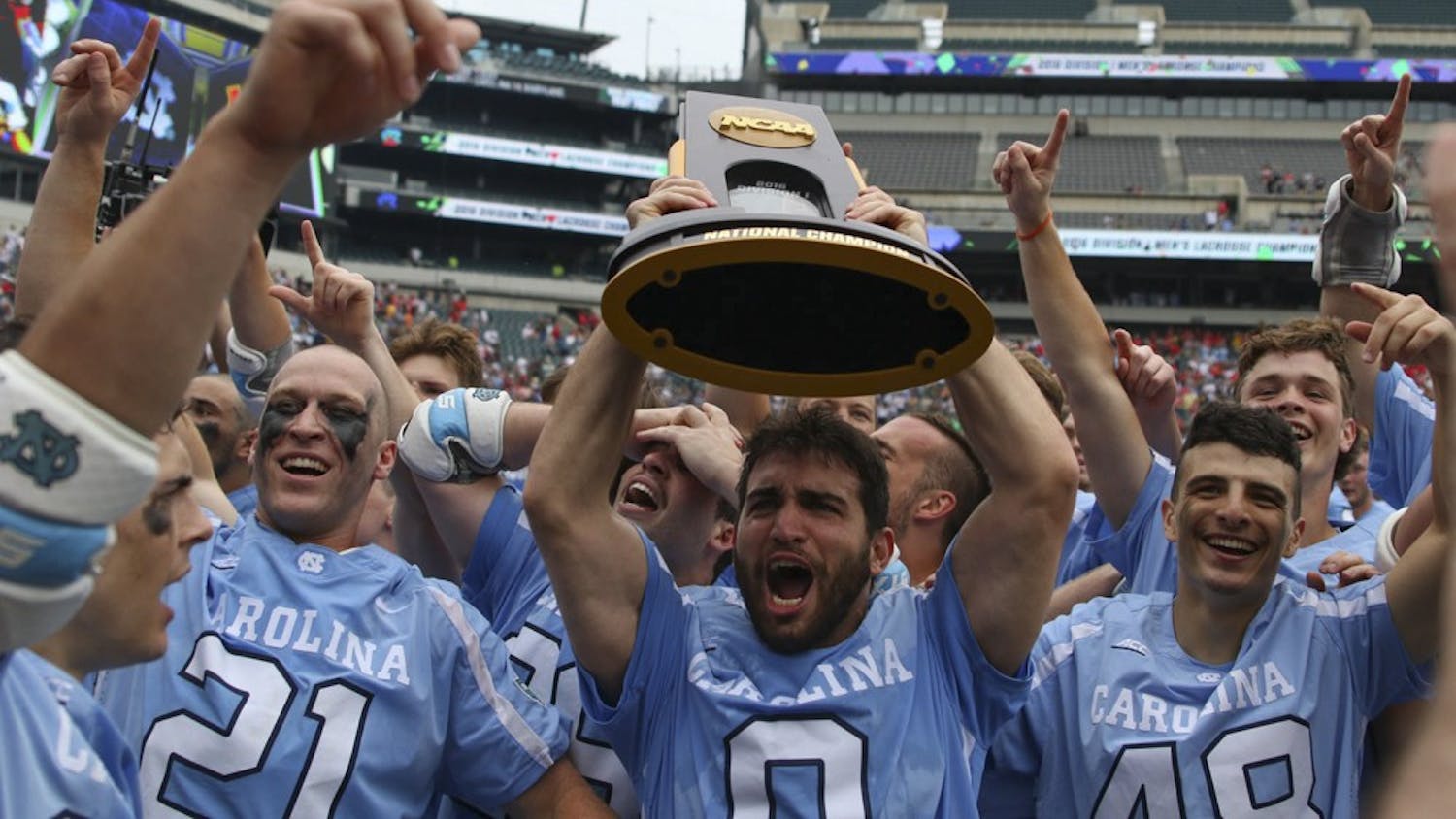 The UNC Men's Lacrosse team defeated top seeded&nbsp;Maryland 14-13 in overtime thanks to a goal&nbsp;from&nbsp;Chris Cloutier in Philadelphia on May 30.