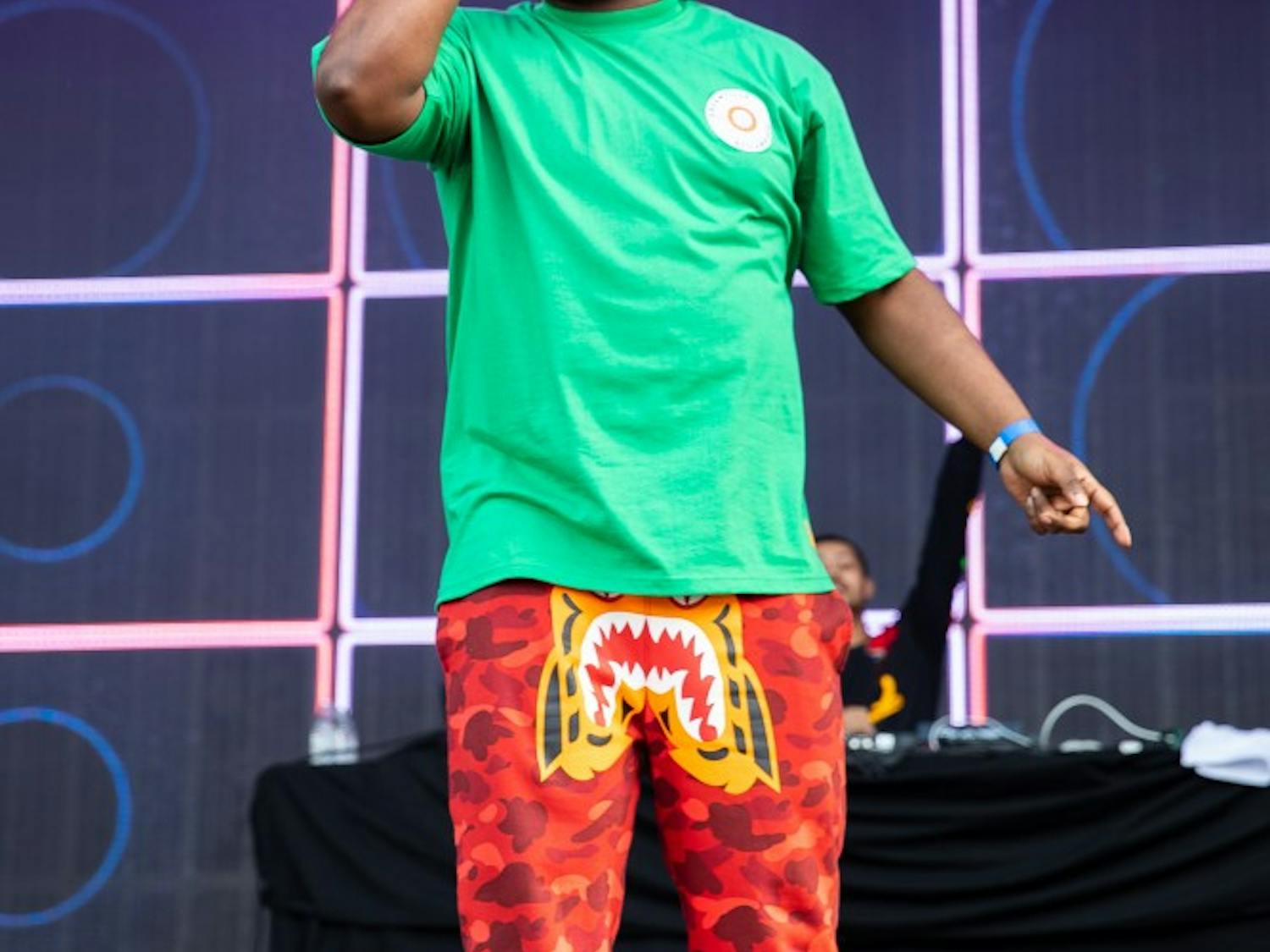 Bas performs his set at the inaugural Dreamville Fest at Dorothea Dix Park on Saturday, April 6, 2019 in Raleigh, N.C. In its inaugural event, 40,000 people attended Dreamville after it was postponed in the fall of 2018 because of Hurricane Florence.