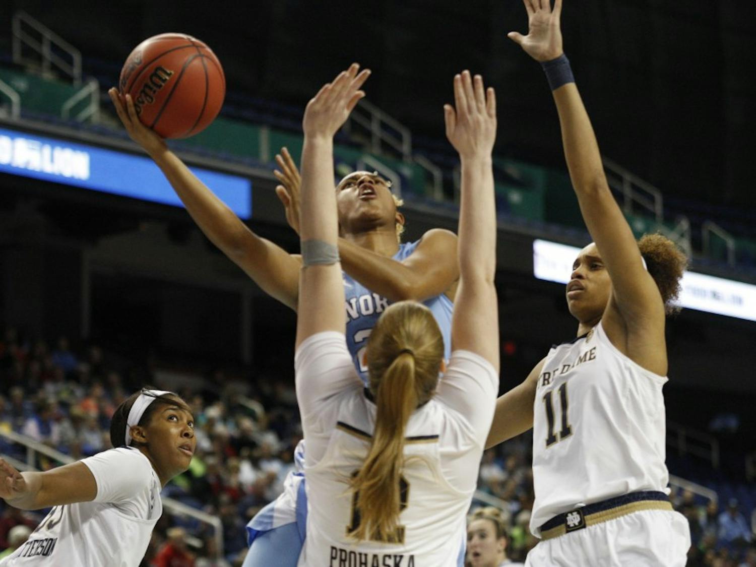 No. 8 UNC lost to No. 1 Notre Dame 95-77 in the second round of the ACC Tournament in Greensboro, N.C. on Friday, March 8, 2019.&nbsp;