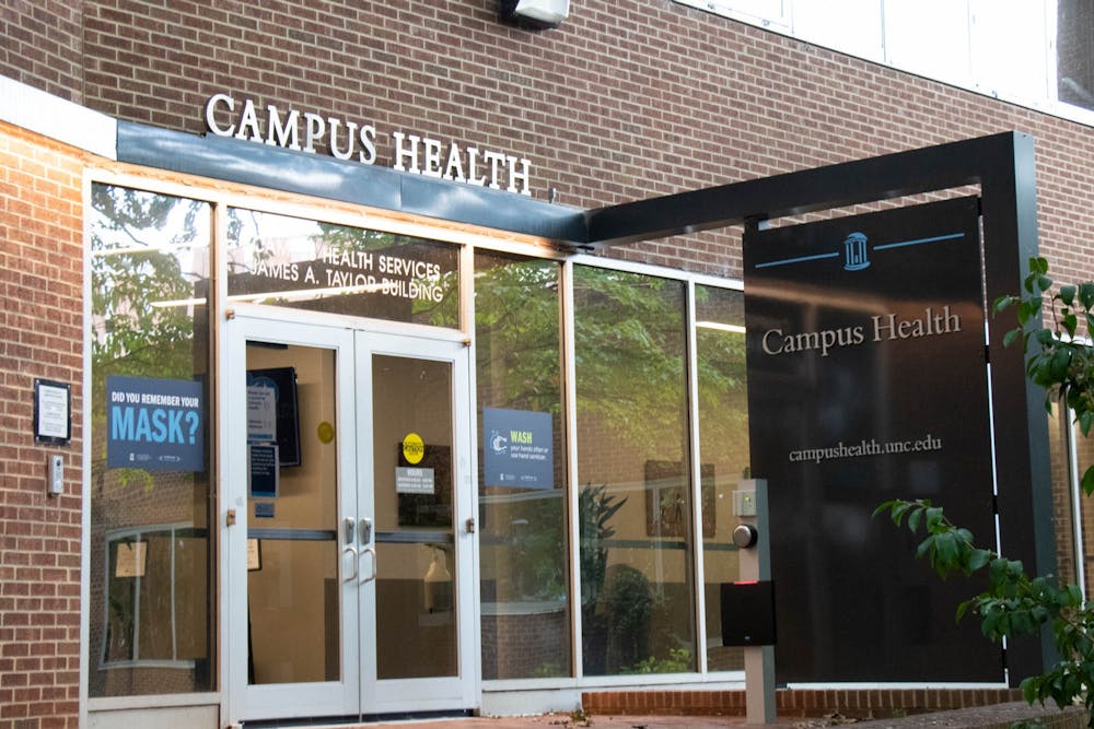 UNC's Campus Health, which houses CAPS, is pictured on Sept. 12, 2022.