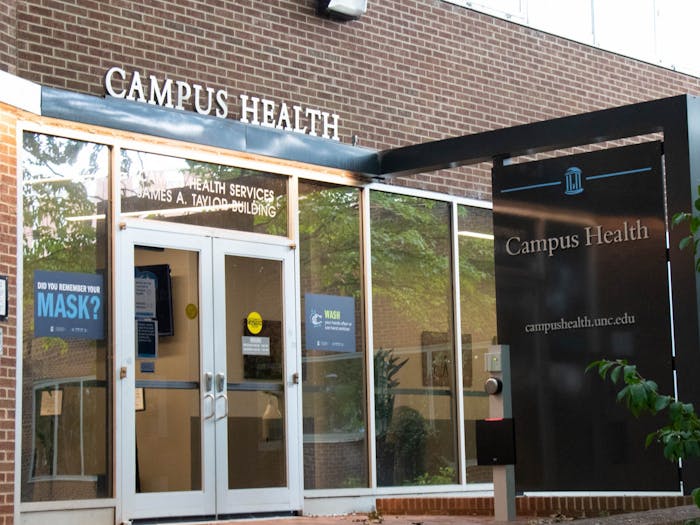 UNC's Campus Health, which houses CAPS, is pictured on Sept. 12, 2022.