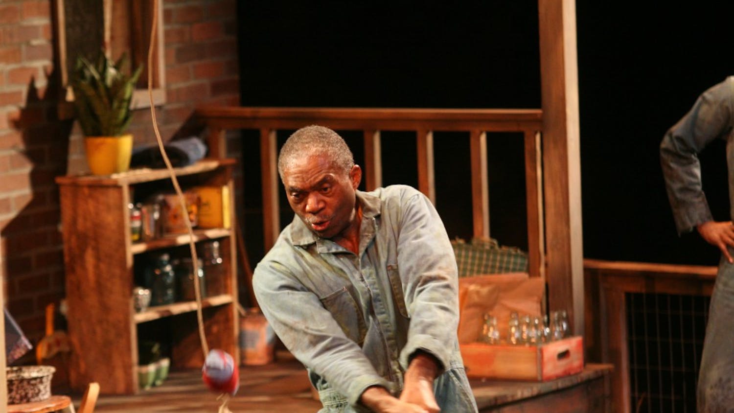 Charlie Robinson stars as Troy, a garbage man, in the play Fences at Paul Green Theatre.