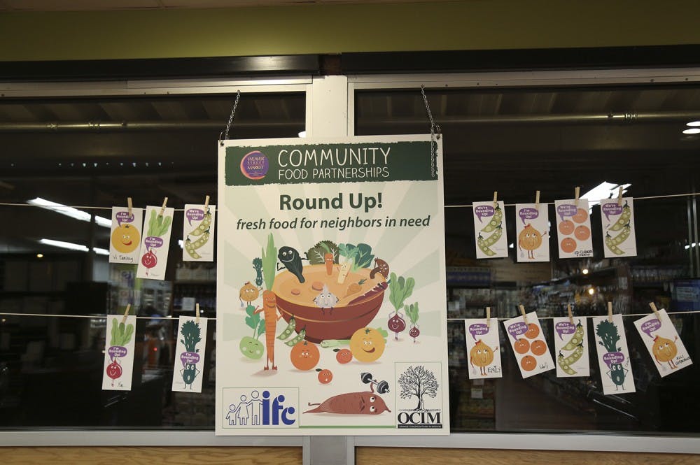 The Weaver Street Market does a Round Up Campaign which asks their customers to round up their purchases to the nearest dollar to donate.  Their first campaign happens on Wednesday, November 30 through Tuesday, January 3.