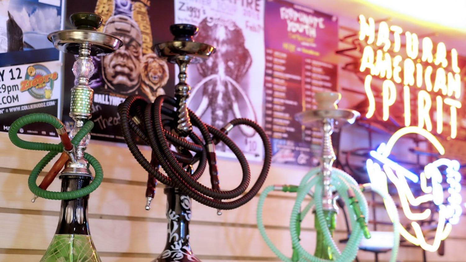 Hazmat, a local smoking accessory, apparel, and alternative goods store, has a large selection of personal Hookahs.
