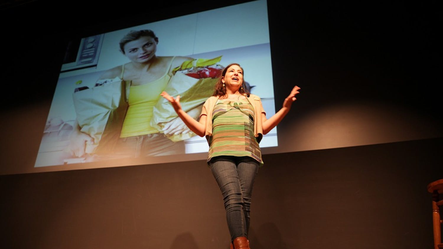 Jessica Setnick, a specialist on eating disorders, gave a lecture on body image and diet in the Stone Center theater. 