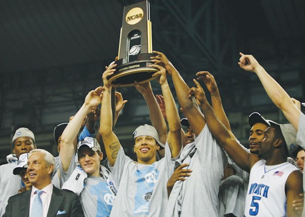 Against Michigan State in Detroit, North Carolina finished its season with UNC’s fifth NCAA championship. DTH File photos